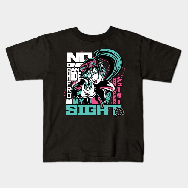 Anime Sniper Girl Kids T-Shirt by Toda Loca